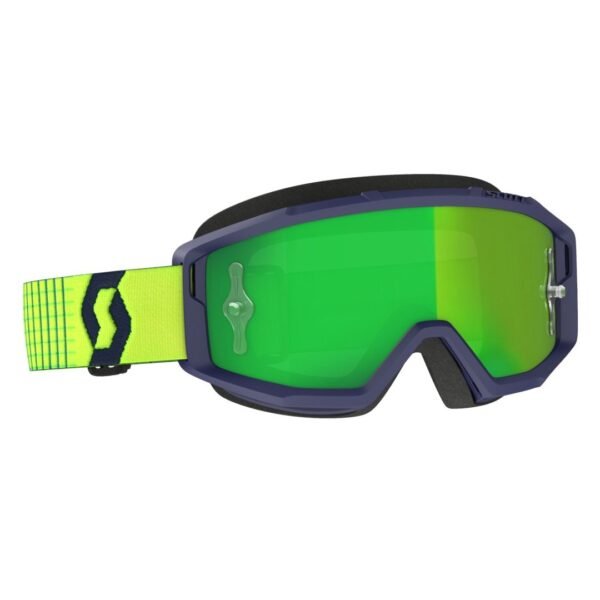 SCOTT Moto Goggle PRIMAL Blue/Yellow/Green Chrome Works